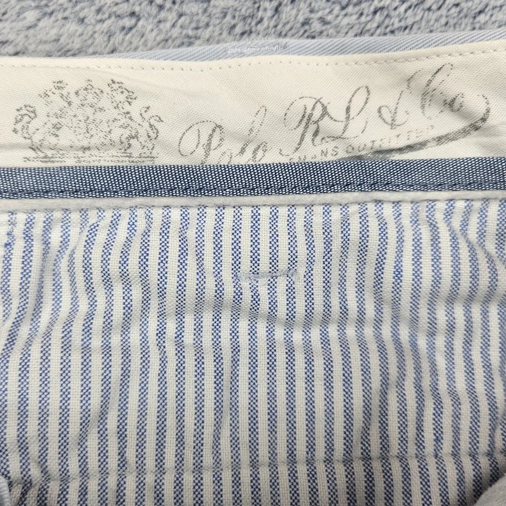 Vintage Polo Ralph Lauren Pants Mens 36x32 Straight Fit Chino Light Blue Cotton